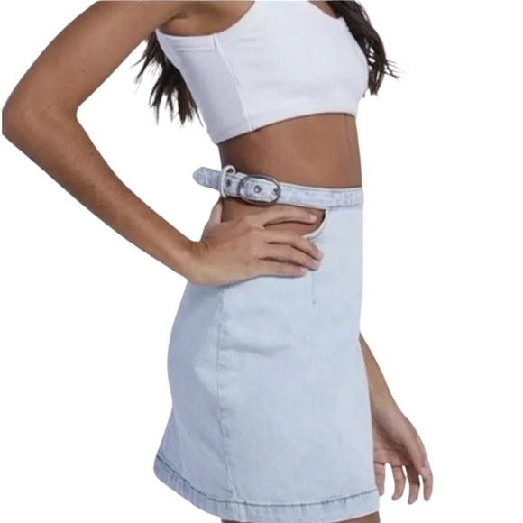 WeWoreWhat Cut Out Skirt in Indigo Comfort Super Light•XL•NWT - Picture 8 of 14